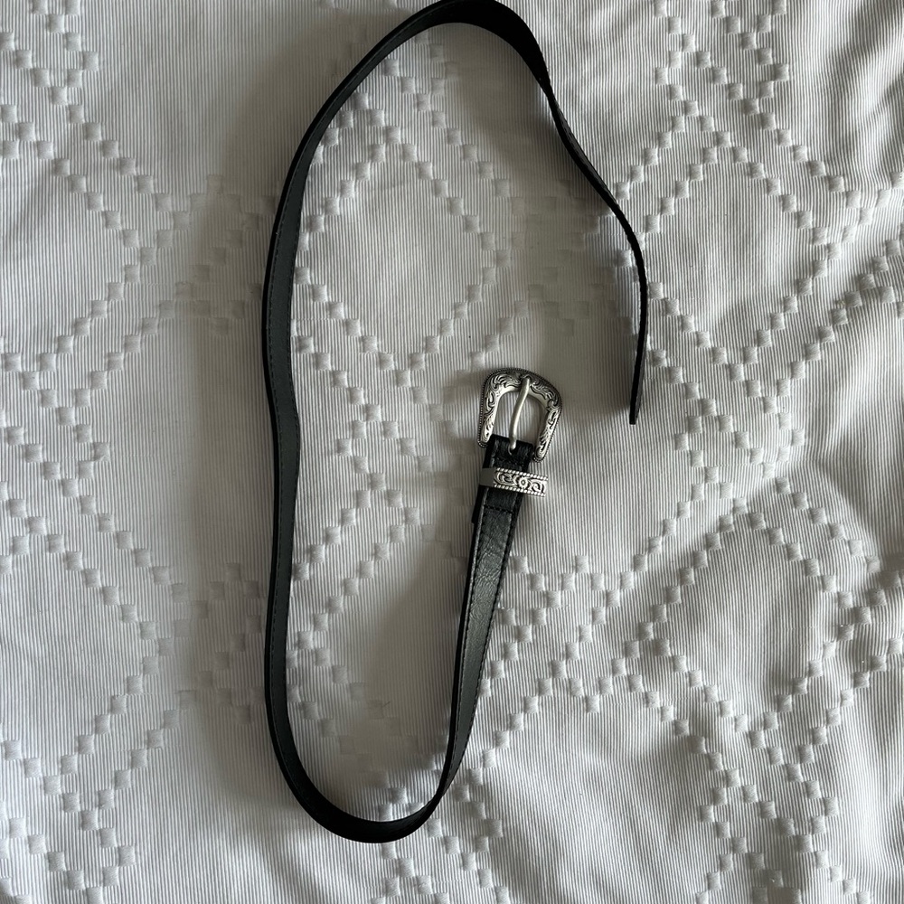 Brandy Melville Cowboy Belt with Silver Buckle